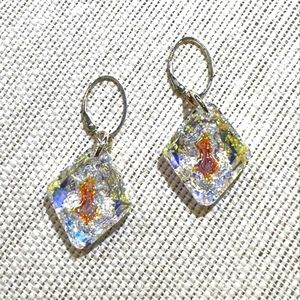 Swarovski Crystal diamond druzy earrings